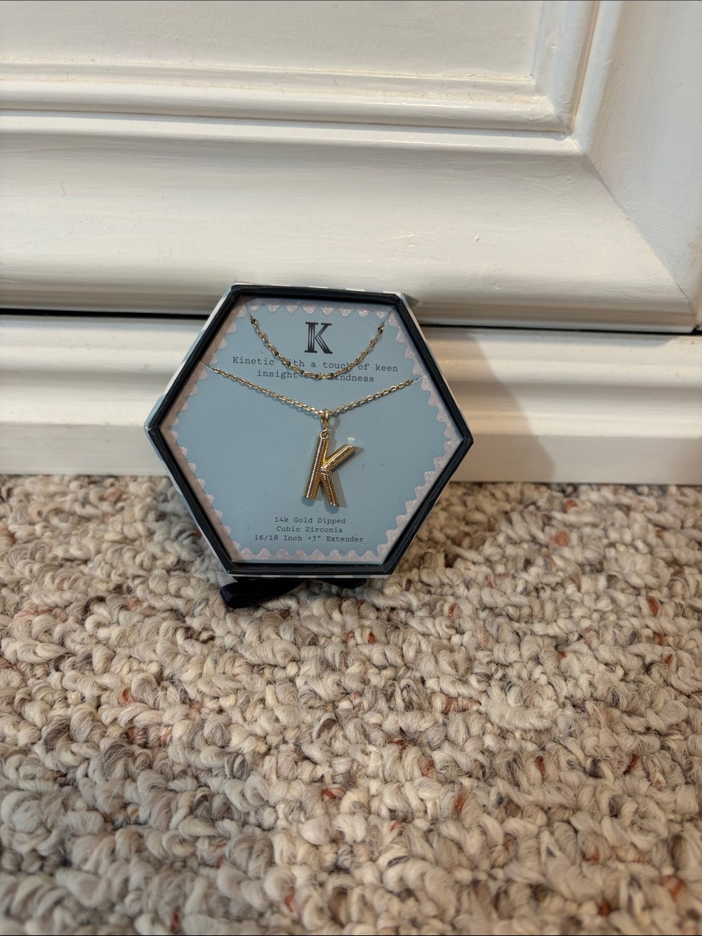 a new day Gold K Initial Necklace